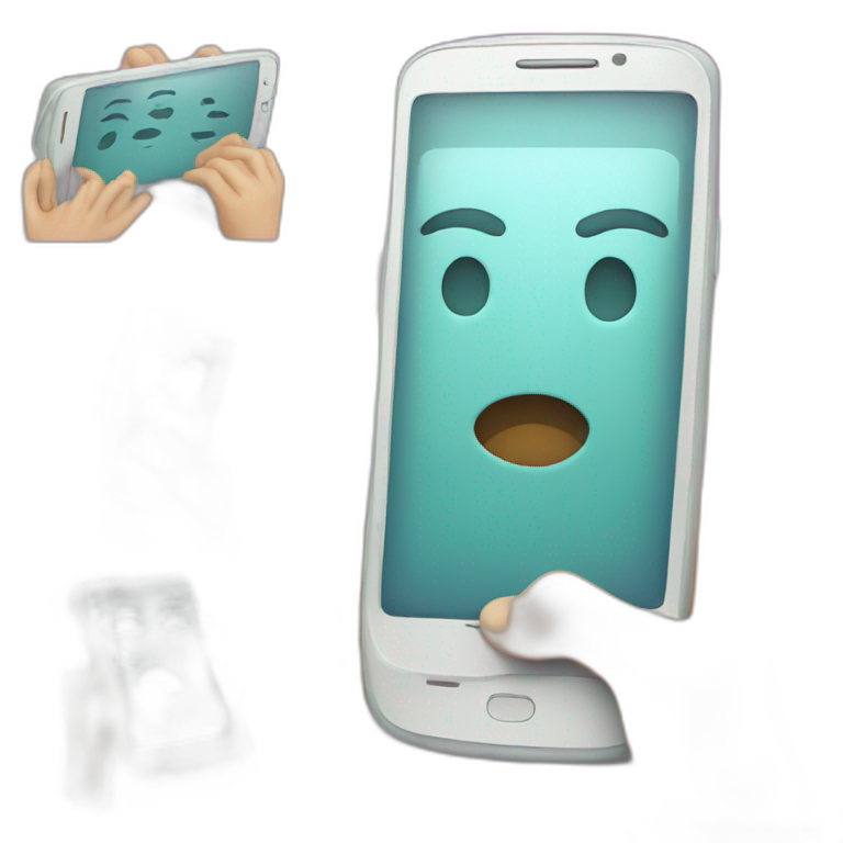 scrolling phone addiction emoji