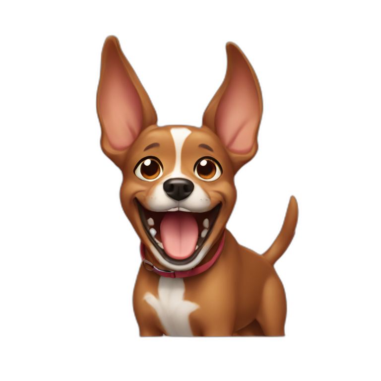 Pincher-brown-mini-dog-laughing-with-tears emoji