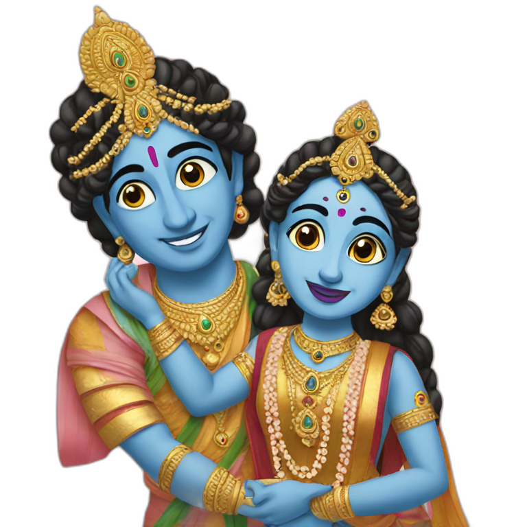 Krishna and Radha emoji