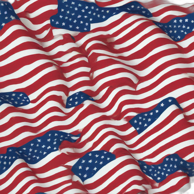 American flag shocked emoji