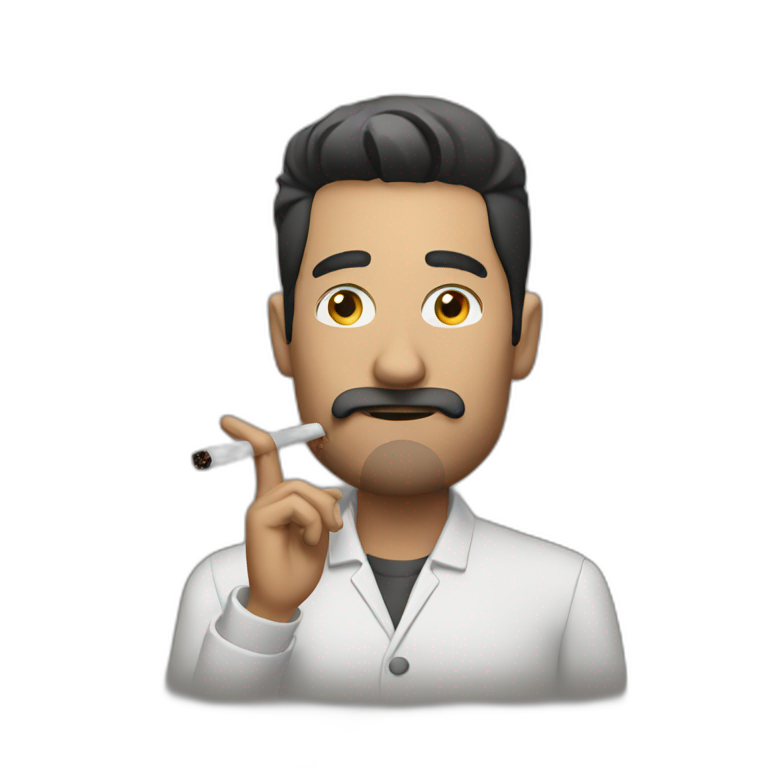 men smoking emoji