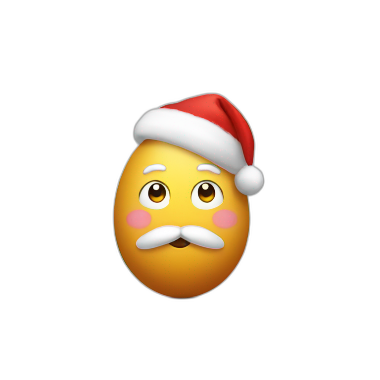 santa but he is an egg emoji
