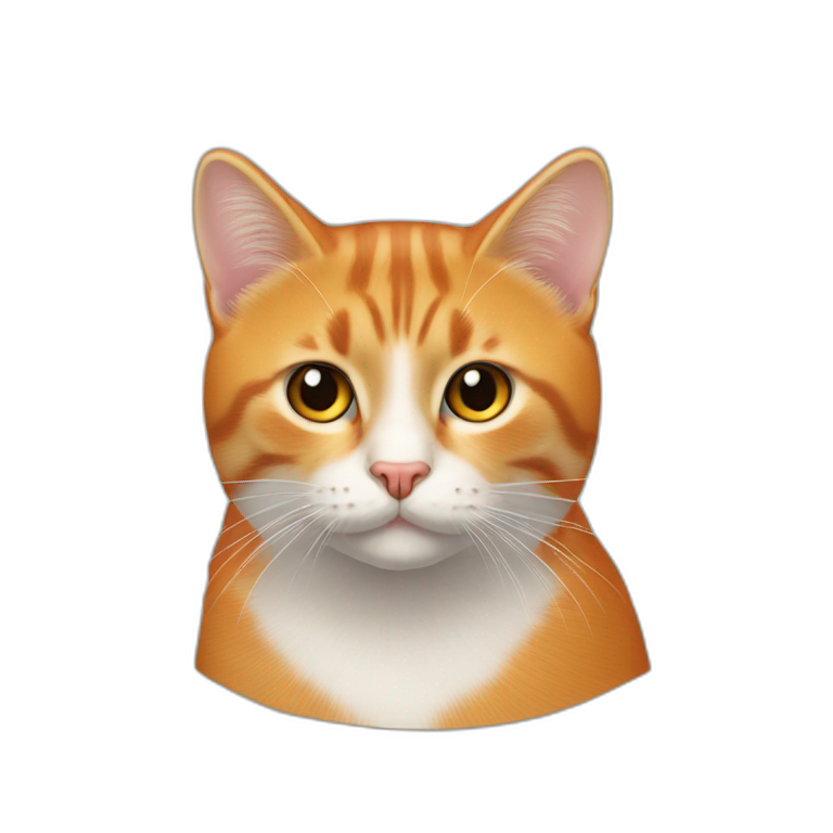 un gato naranja con antifaz emoji
