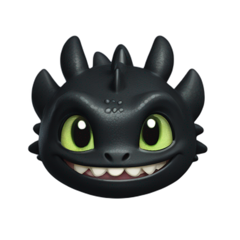 Toothless from train your dragon emoji