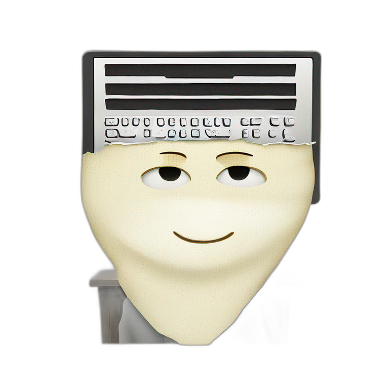 boy on computer screen emoji