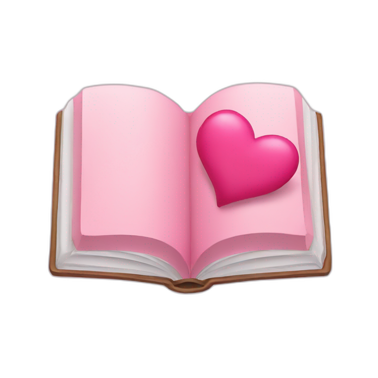 pink book with heart emoji