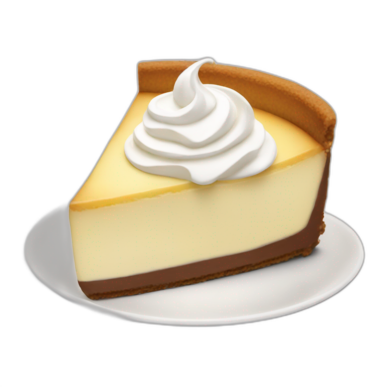 Cheesecake with whipped cream  emoji