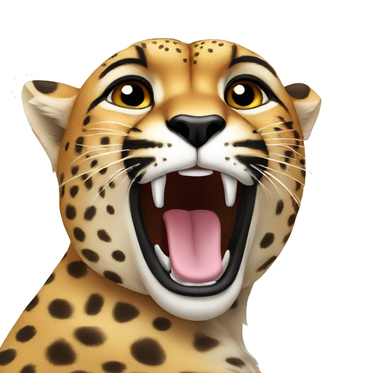 Cheetah blowing a kiss emoji