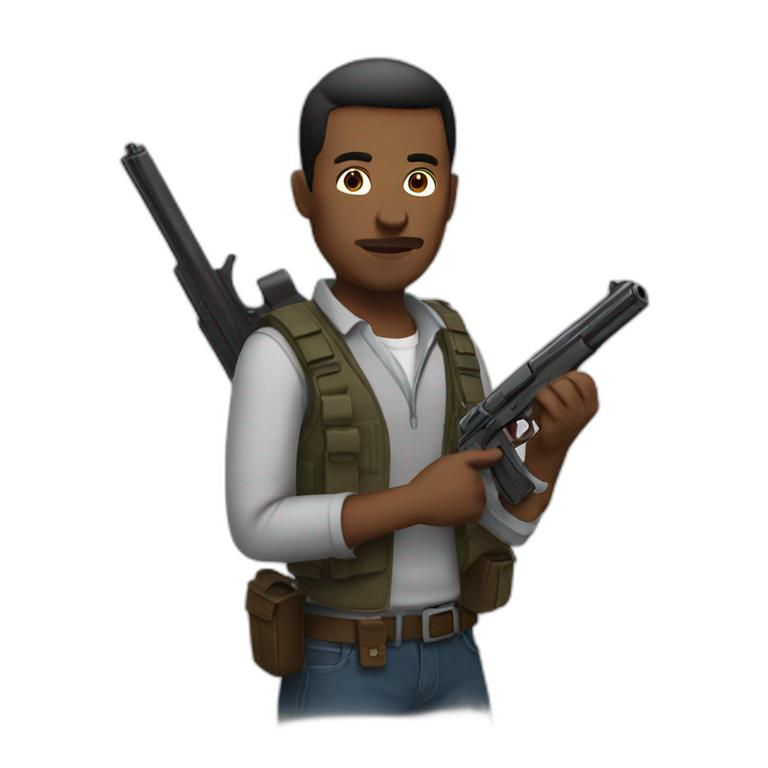 man holding gun emoji