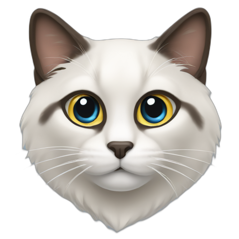 Gato siamés snowshoe emoji