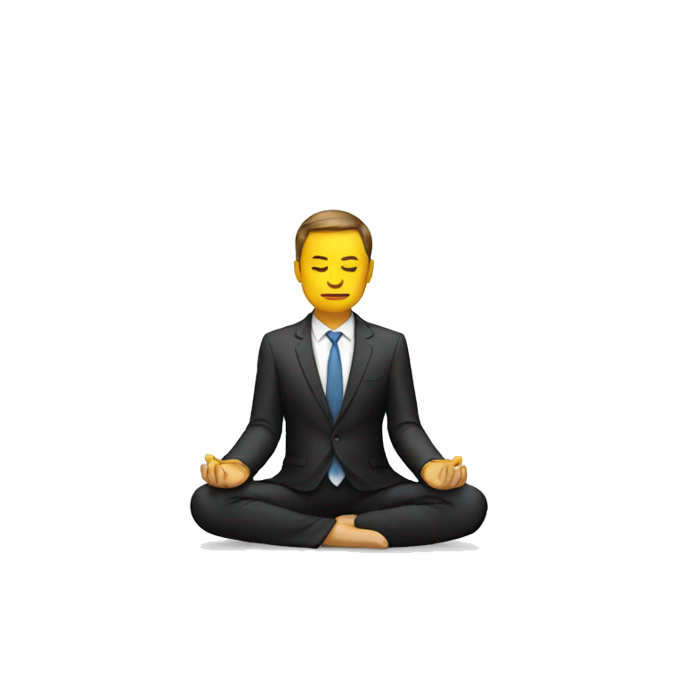 executive meditating emoji