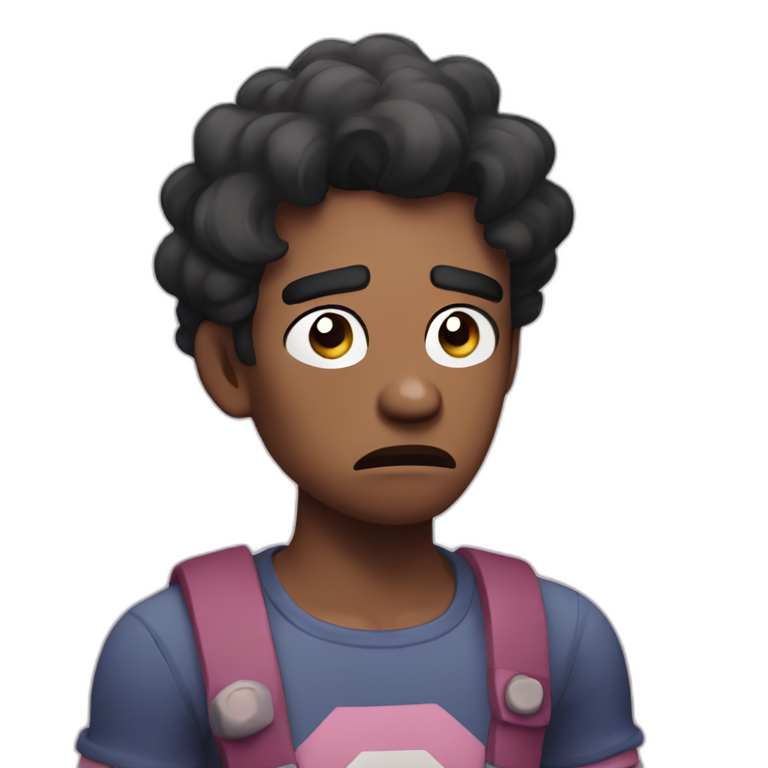steven universe character from steven universe series looks worried emoji