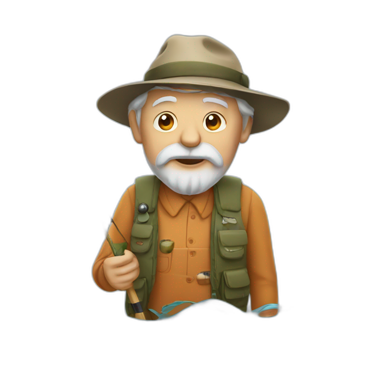 old man fishing emoji