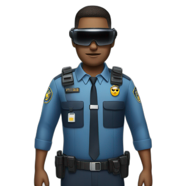 SECURITY GUARD WITH VR GLASSES emoji