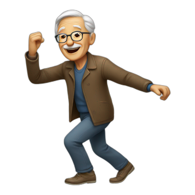 old man dancing emoji