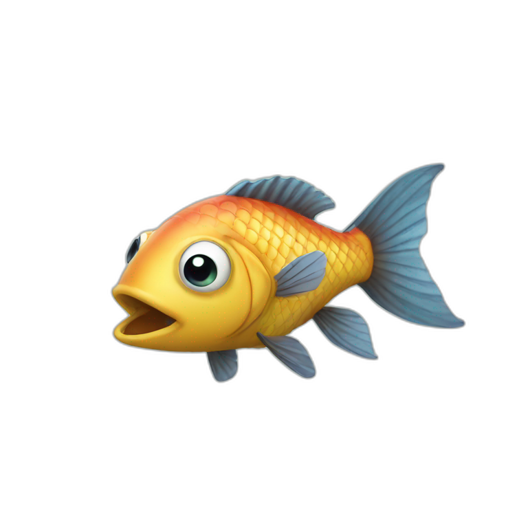 Farting fish emoji