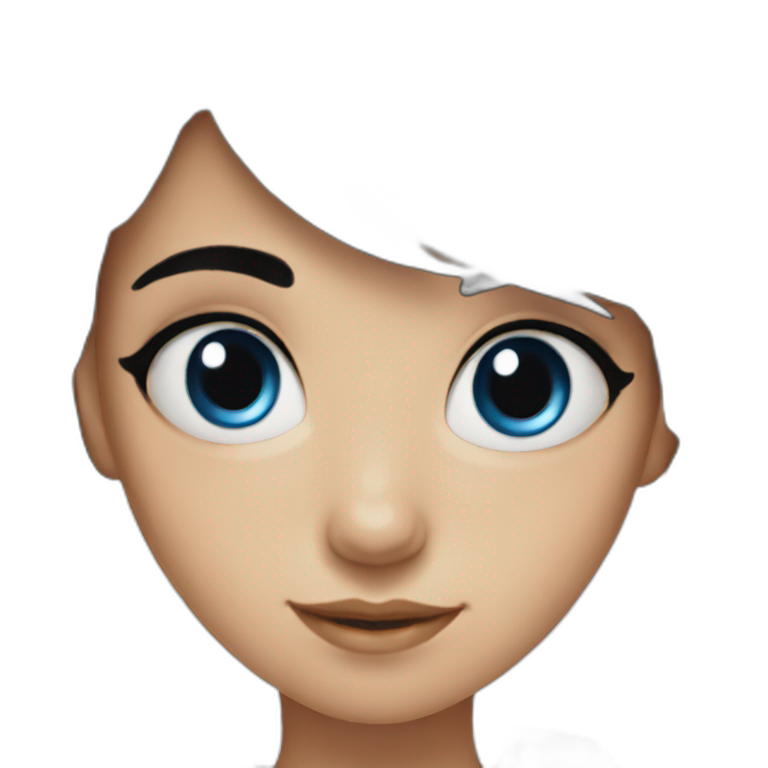 girl with blue eyes and black hair emoji
