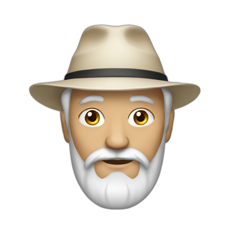 old jew with Central Asian cap emoji