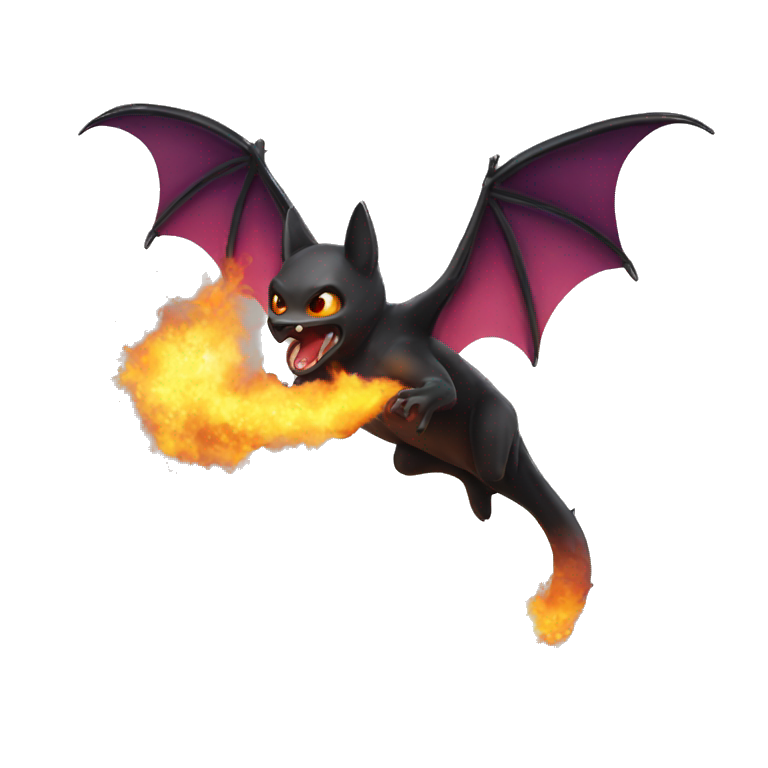 fire breathing bat emoji