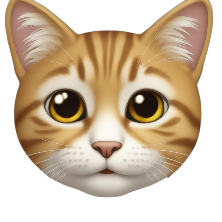 Chat câlin à chat emoji