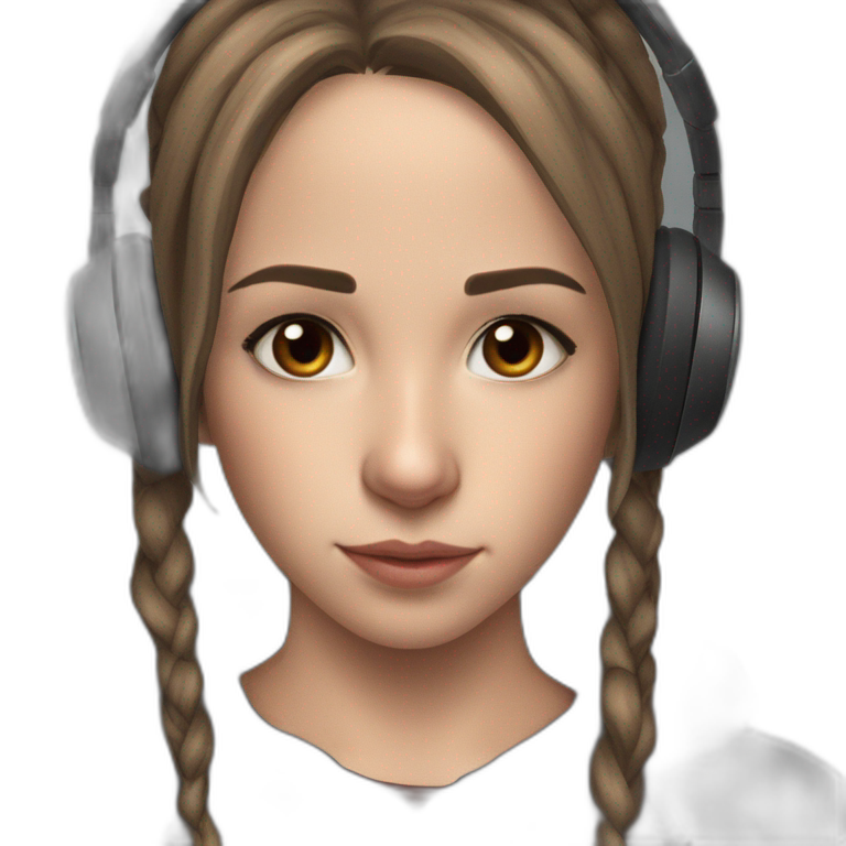 brown-haired girl in hoodie emoji