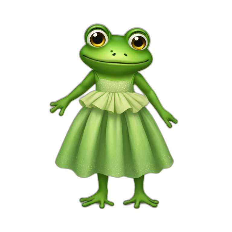 frog with a dress emoji