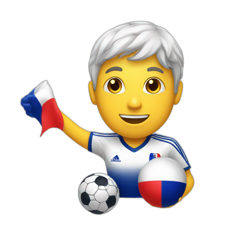 French soccer supporter emoji