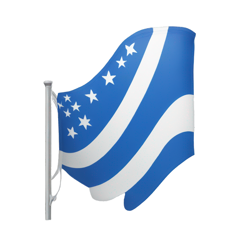 Blue and withe flag emoji