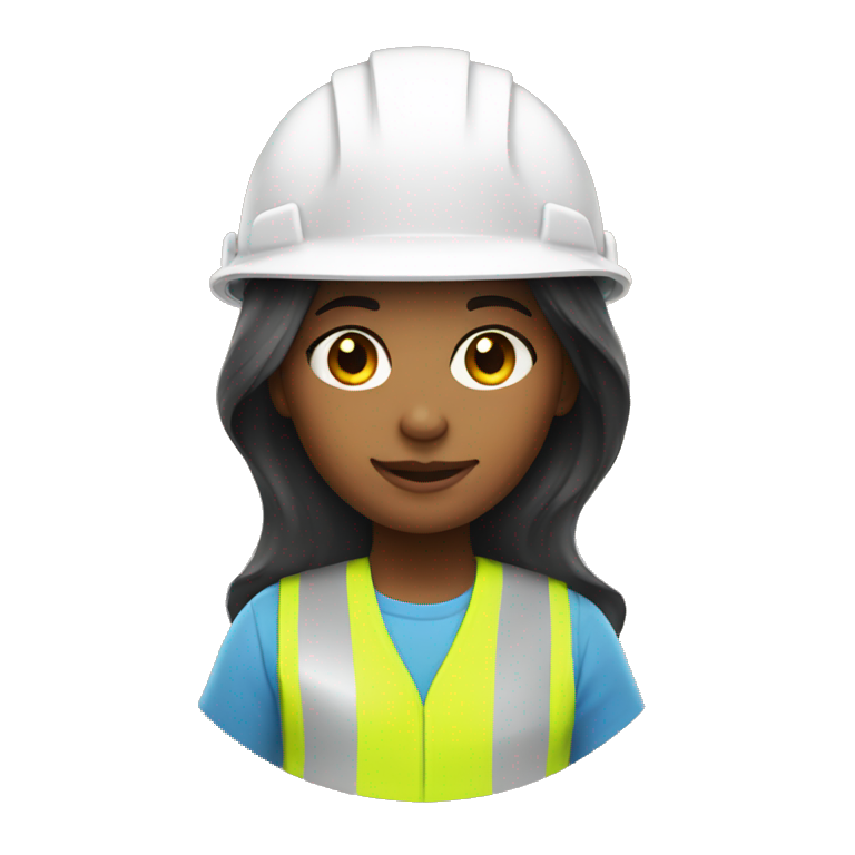 Girl with construction helmet emoji