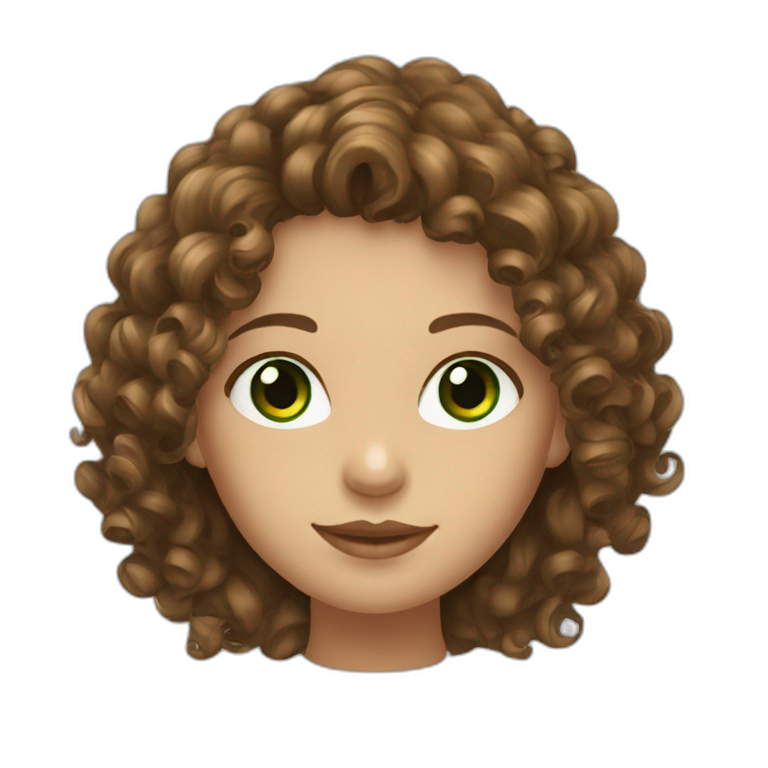 curly-long-brown-hair-girl-with-green-eyes emoji