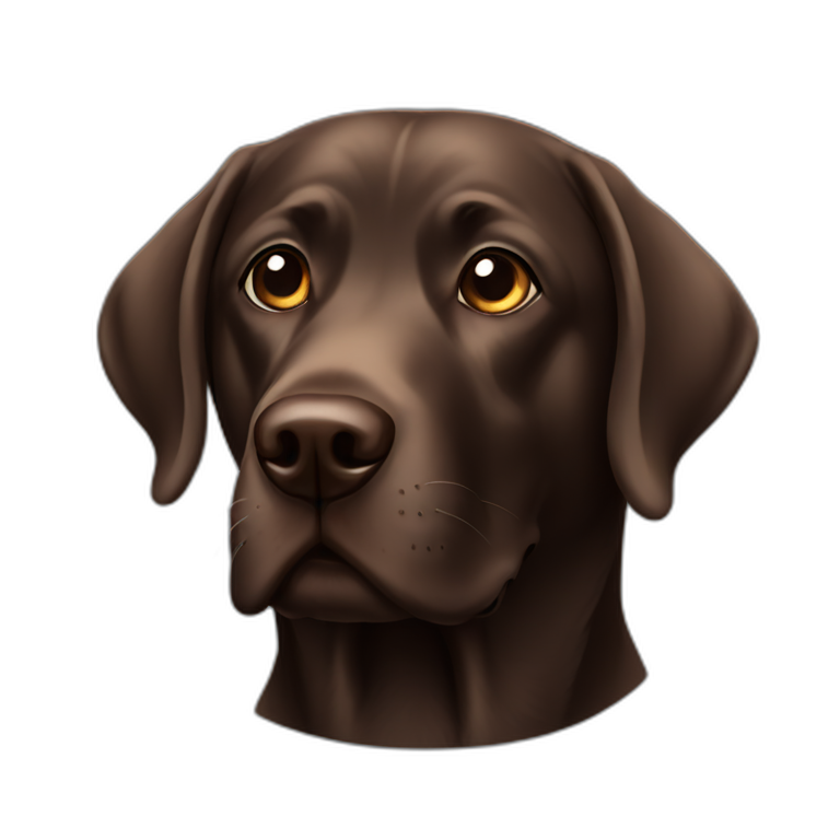 dark brown Labrador emoji