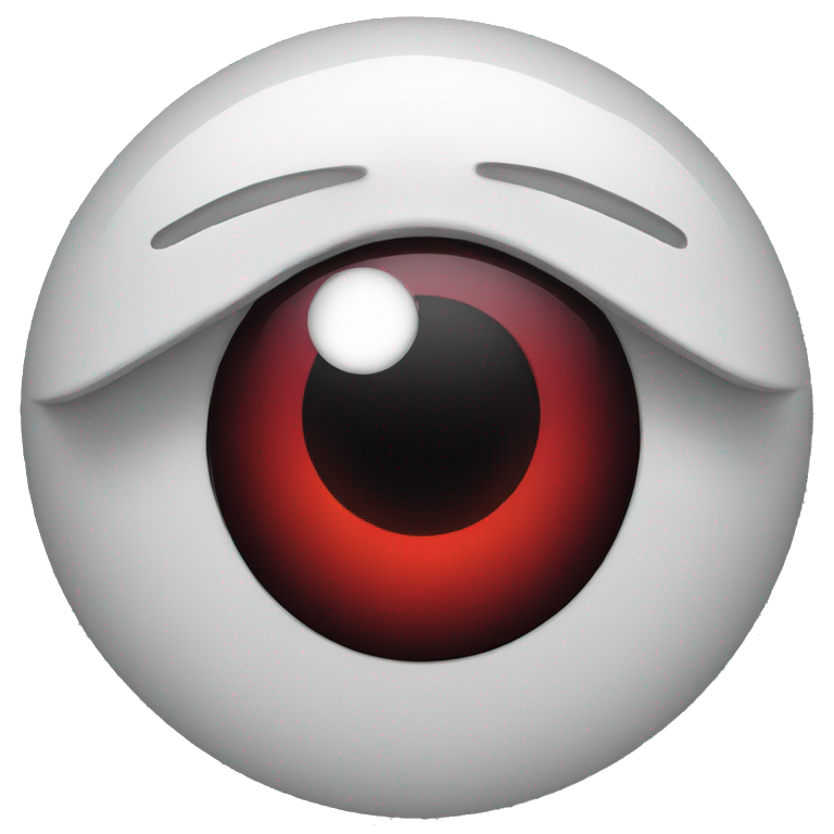 Red eyes emoji