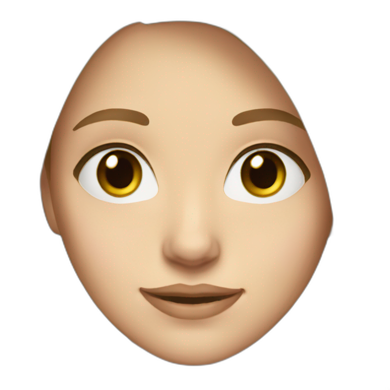 woman middle parting light hair, blue-green eyes emoji