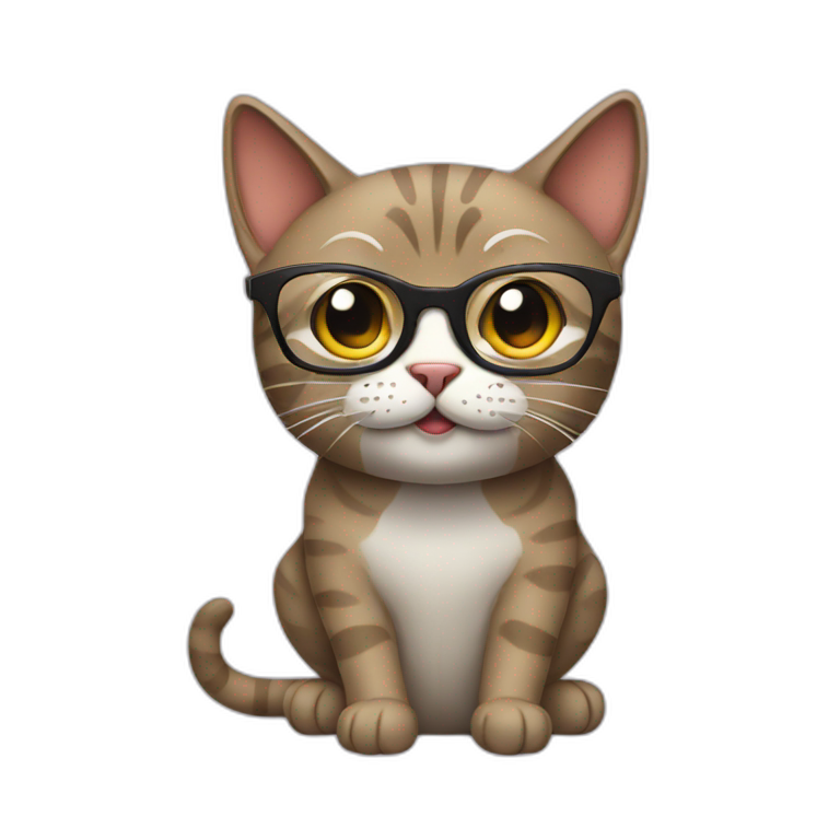Cat with glasses  emoji