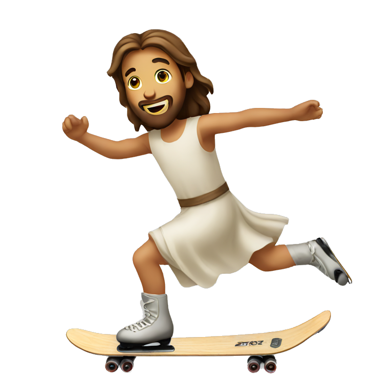 Jesus skating emoji