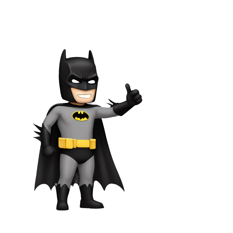 Batman waving bey to something  emoji