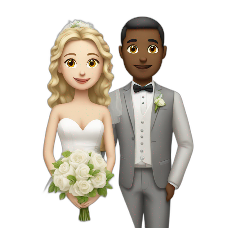 white people wedding emoji