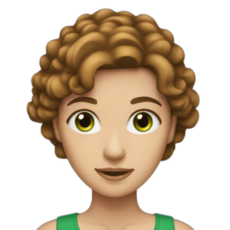 woman-brown-hair-green-eyes emoji