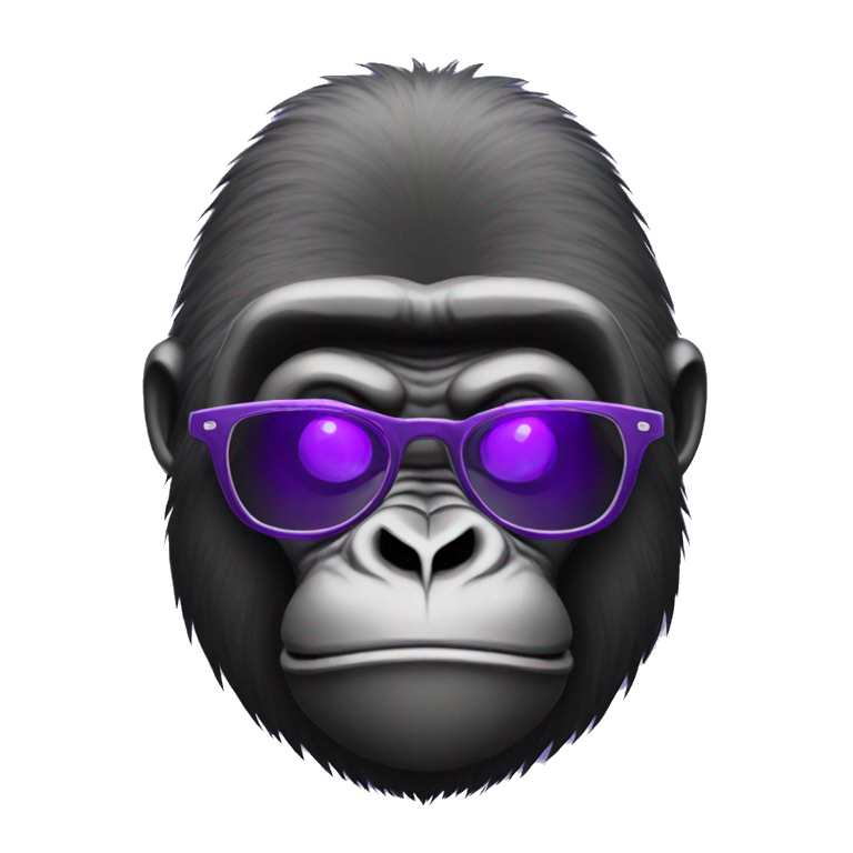 gorilla with purple glasses emoji