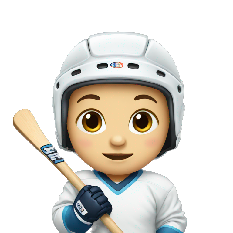 Baby with hockey stick  emoji