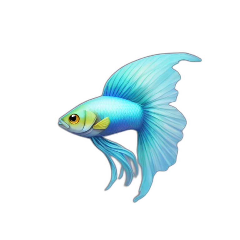 beta fish with angel wings and a halo emoji