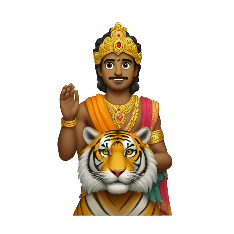 Lord murugan with tiger  emoji