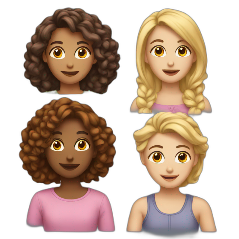 4 best friends emoji