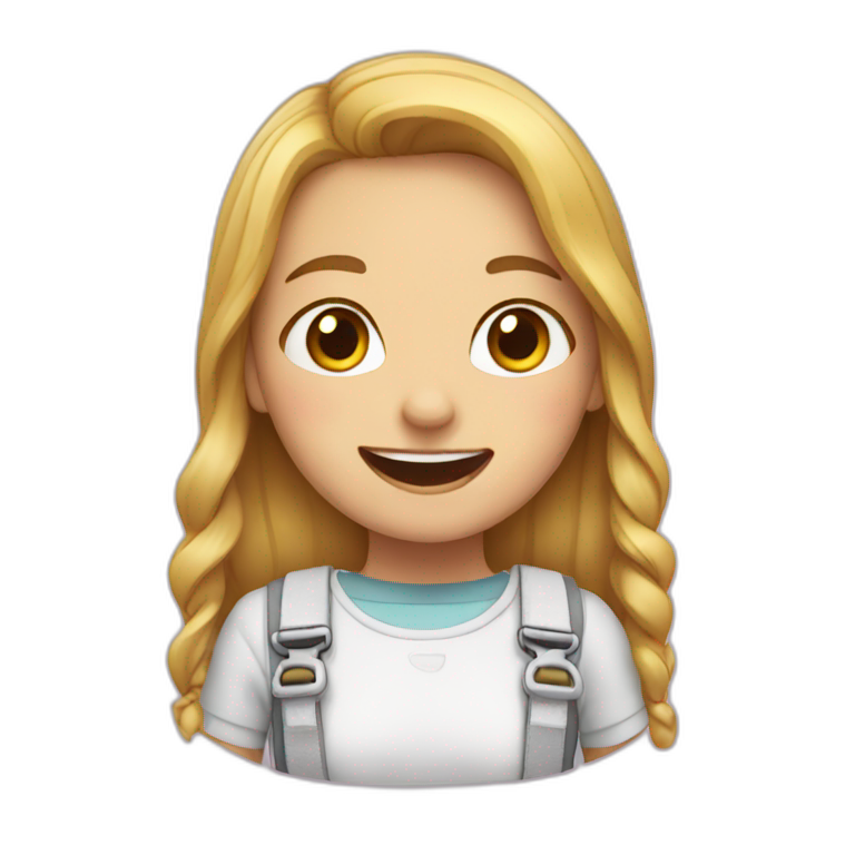 Girl with braces emoji