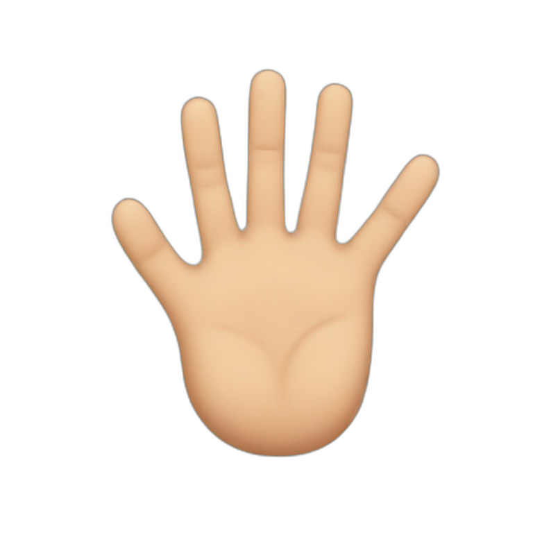 six finger hand emoji