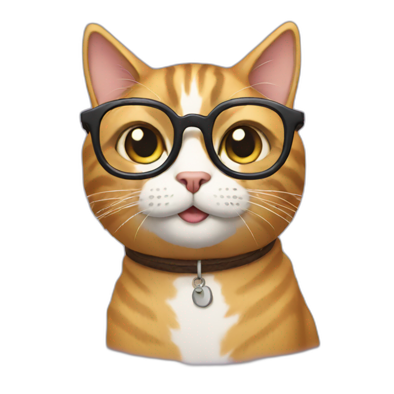 Cat with glasses emoji