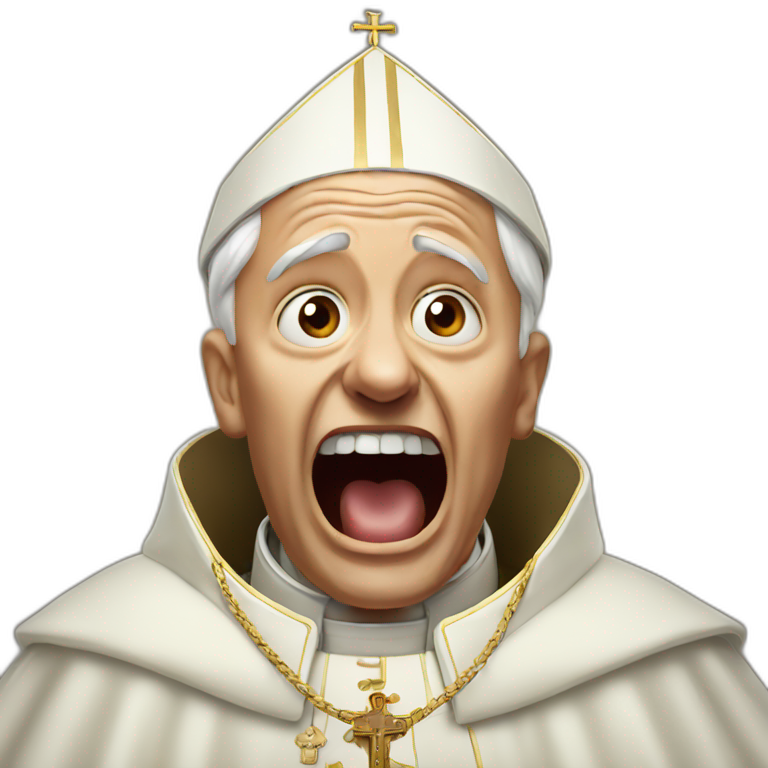 Screaming Pope emoji