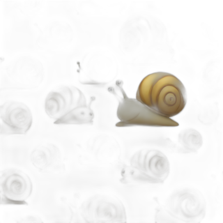 Cute little Chubby Snail  emoji