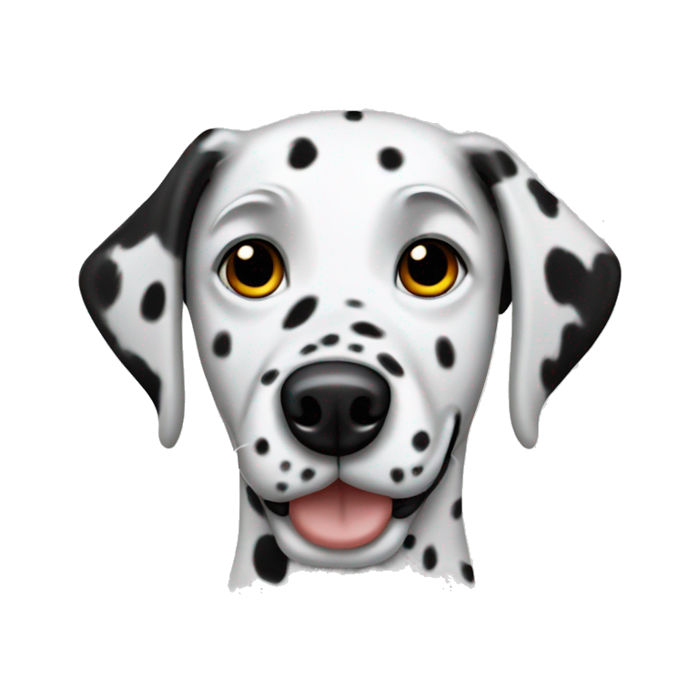 Dalmatian with black eye patch emoji
