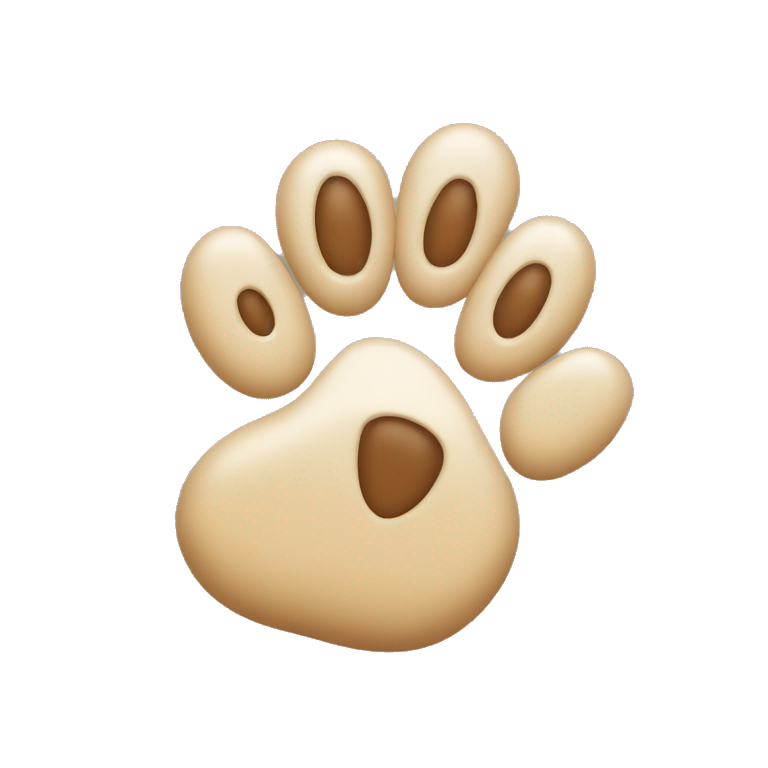 Cute little dog paw emoji